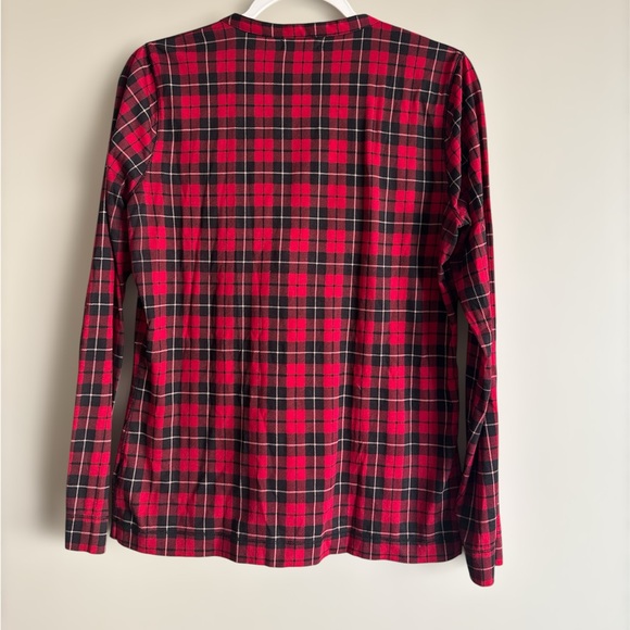 Ralph Lauren Women's Red and Black Plaid Ruffle Blouse - Picture 4 of 4
